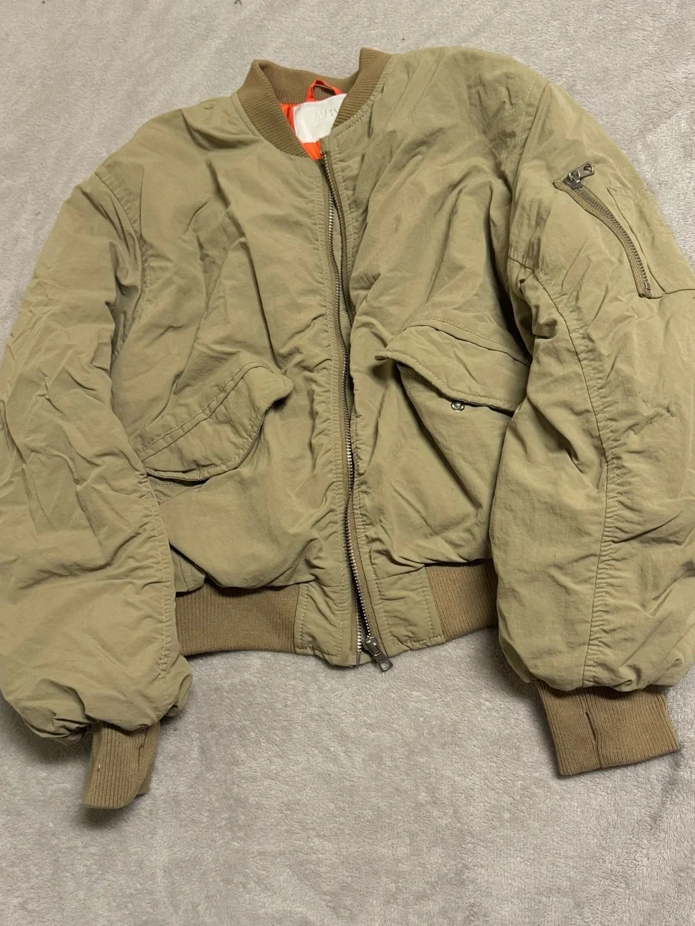 Zara Olive Green Puffer Jacket